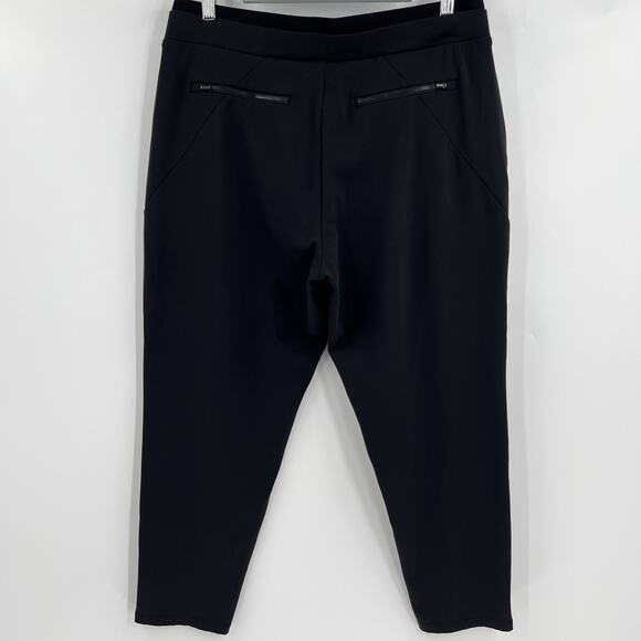 Athleta Venice Pintuck Ankle Pants Pull On Black High Rise 597887 Size Large - Picture 5 of 11